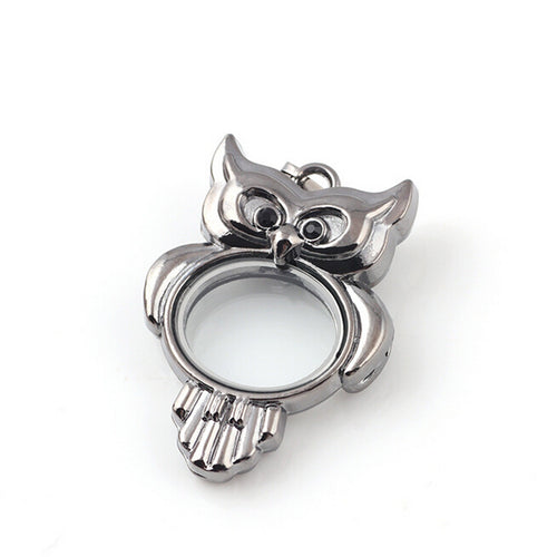 Crystal Pendant Necklace Jewelry Crystal Colorful Owl Pendants Women Lady EF8