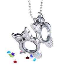 Crystal Pendant Necklace Jewelry Crystal Colorful Owl Pendants Women Lady EF8