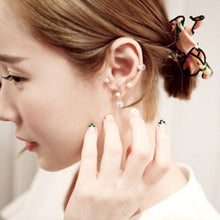 Double Bling Rhinestone Zircon Crystal Ball Silver Earrings Ear Stud EF8