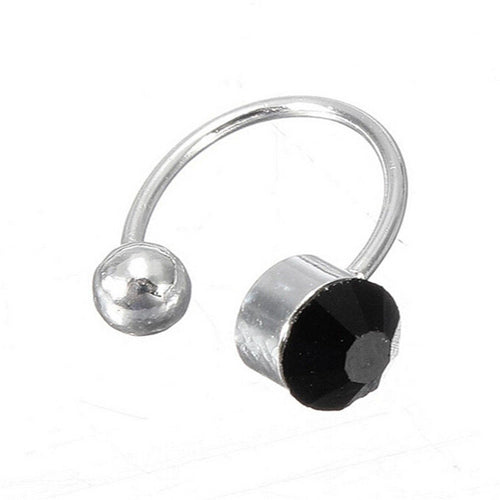 Ear Clip Cuff Wrap Earrings Crystal Rhinestone Nose No piercing Clip on Women Men Party Jewelry EF8