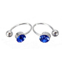 Ear Clip Cuff Wrap Earrings Crystal Rhinestone Nose No piercing Clip on Women Men Party Jewelry EF8