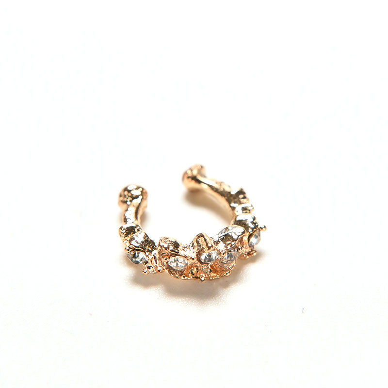 Ear Cuff Wrap Rhinestone Cartilage Clip On Earring EF8