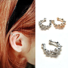 Ear Cuff Wrap Rhinestone Cartilage Clip On Earring EF8