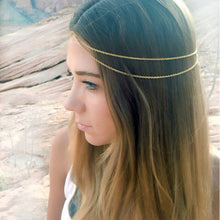 Boho Gold Metal Tassel Head Chain Hair Jewelry Head Pieces For Women Hair Accessories EF8