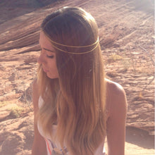 Boho Gold Metal Tassel Head Chain Hair Jewelry Head Pieces For Women Hair Accessories EF8