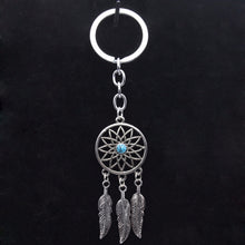 Dream Catcher Key Chain Silver Ring Feather Tassels Keyring Keychain For Gift Indian Style  EF8