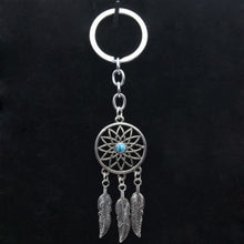 Dream Catcher Key Chain Silver Ring Feather Tassels Keyring Keychain For Gift Indian Style  EF8