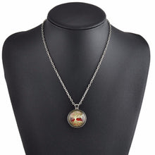 Glass Gem Tree Life Cabochon Bronze Art Picture Locket Necklace pendant Necklace Vintage Choker Necklace Jewelry EF8