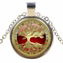 Glass Gem Tree Life Cabochon Bronze Art Picture Locket Necklace pendant Necklace Vintage Choker Necklace Jewelry EF8