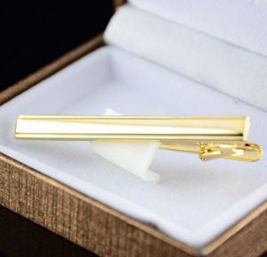 Gold Color Men Alloy Necktie Tie Clasps Clip Pin Bar Wedding Gifts  EF8