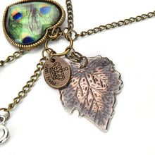 Heart Leaf Leaves Vintage Long Sweater Chain Key Peacock Pendant Tassel Necklace  EF8