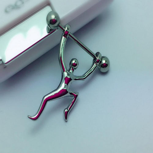 Human Sport Shield Nipple Bar Ring Body Jewelry Nipple Piercing Body Jewelry EF8
