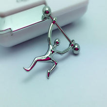 Human Sport Shield Nipple Bar Ring Body Jewelry Nipple Piercing Body Jewelry EF8