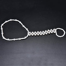 Imitation Pearl Barefoot Beach Anklets S als Anklet Foot Chain Jewelry white EF8