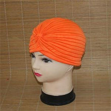 India Caps Retro Headb  Hijab Turban Dual Purpose Solid Pleated Women Kerchief Headwear Shower Hat EF8