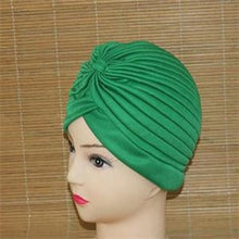 India Caps Retro Headb  Hijab Turban Dual Purpose Solid Pleated Women Kerchief Headwear Shower Hat EF8