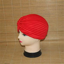 India Caps Retro Headb  Hijab Turban Dual Purpose Solid Pleated Women Kerchief Headwear Shower Hat EF8