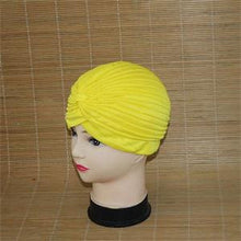India Caps Retro Headb  Hijab Turban Dual Purpose Solid Pleated Women Kerchief Headwear Shower Hat EF8