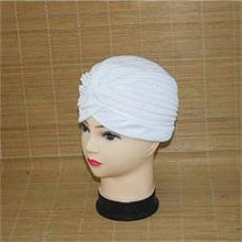 India Caps Retro Headb  Hijab Turban Dual Purpose Solid Pleated Women Kerchief Headwear Shower Hat EF8