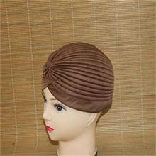 India Caps Retro Headb  Hijab Turban Dual Purpose Solid Pleated Women Kerchief Headwear Shower Hat EF8
