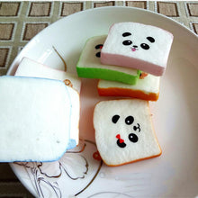 Kawaii Sliced Squishy Bread Soft Toast Phone Straps Squishy Bear Printed Key Chains Bag Parts   Accessories EF8