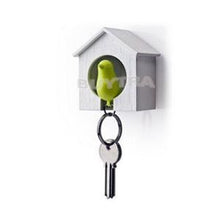 Lover Sparrow Birdhouse Keychain Home Wall Hook Bird Nest Holder Key Ring Gifts  EF8