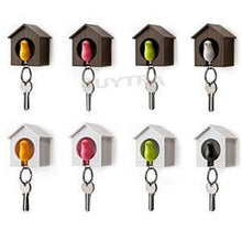 Lover Sparrow Birdhouse Keychain Home Wall Hook Bird Nest Holder Key Ring Gifts  EF8