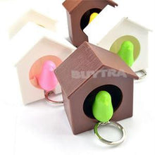 Lover Sparrow Birdhouse Keychain Home Wall Hook Bird Nest Holder Key Ring Gifts  EF8