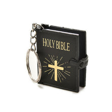 Mini Bible Keychain English HOLY BIBLE Religious Christian Jesus Gold Black Colors EF8