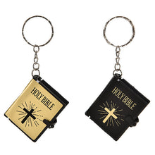 Mini Bible Keychain English HOLY BIBLE Religious Christian Jesus Gold Black Colors EF8