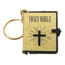 Mini Bible Keychain English HOLY BIBLE Religious Christian Jesus Gold Black Colors EF8