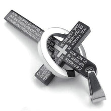 3 Colors Stainless Steel Necklaces Men  Prayer Cross Men Pendant Necklaces Jewerly  EF8