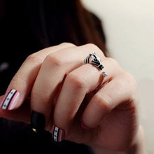 Animal Rings Horse Head Crystal Women's Crystal Open Ring Jewelry  EF8