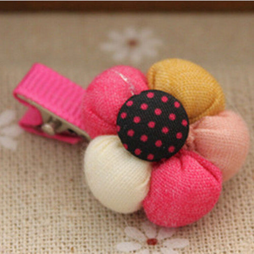 C y Color Kids Flower hairpins for Baby Cute Hair Clips Girls Color R om BB Hairpins EF8