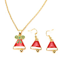 Pendant Necklace Earrings Jewelry Set Auger Bell Pendant Jewelry For Women EF8