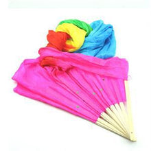 Colorful H  Made Women Belly Dancing Fans Tools Simulation Silk Bamboo Long Veils Fans for Women EF8