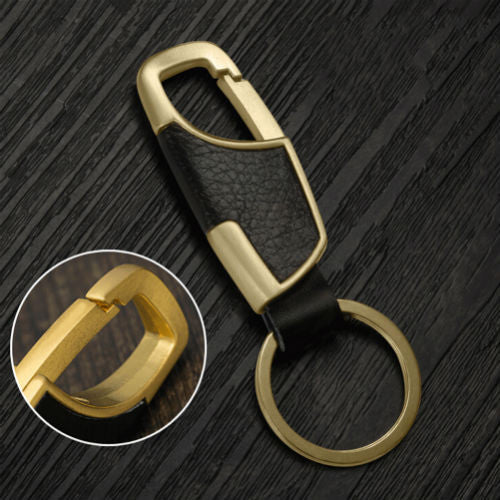 Creative Metal Faux Leather Car Keyring Keychain Gifts For Men 4 Colors EF8
