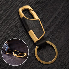 Creative Metal Faux Leather Car Keyring Keychain Gifts For Men 4 Colors EF8
