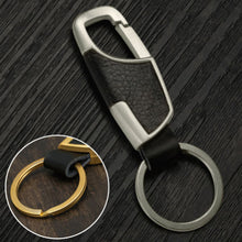 Creative Metal Faux Leather Car Keyring Keychain Gifts For Men 4 Colors EF8