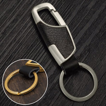 Creative Metal Faux Leather Car Keyring Keychain Gifts For Men 4 Colors EF8