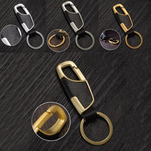 Creative Metal Faux Leather Car Keyring Keychain Gifts For Men 4 Colors EF8
