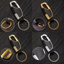 Creative Metal Faux Leather Car Keyring Keychain Gifts For Men 4 Colors EF8