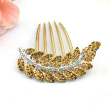 Floral Hair Clips Hairpin Hair Stick Leaves Jewelry Rhinestone Purple Hair Accessories EF8
