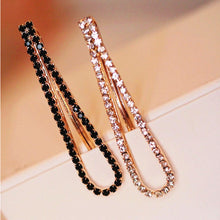 Rehinstone Black White Barrette Women Hairpins Hair Clips EF8