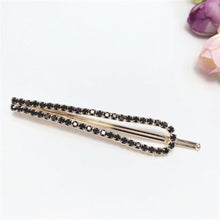 Rehinstone Black White Barrette Women Hairpins Hair Clips EF8