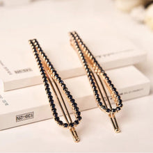 Rehinstone Black White Barrette Women Hairpins Hair Clips EF8