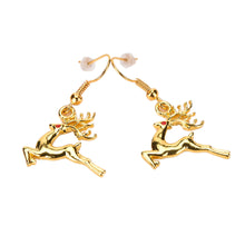 Gold plated Deer Wreath Cute Pendant Necklace   Earring Gift Jewelry EF8