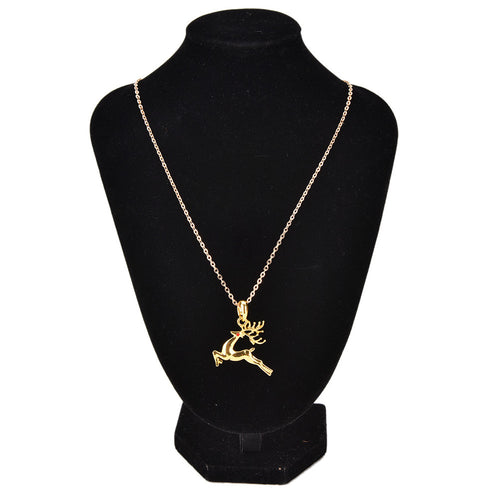 Gold plated Deer Wreath Cute Pendant Necklace   Earring Gift Jewelry EF8