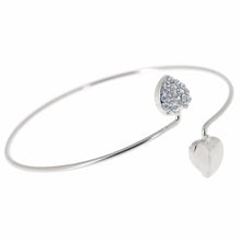 Lovely Gold Plated Rhinestone Heart Shape Cuff Bracelet Bangle Women Lady Ornament Gift EF8
