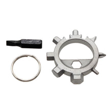 Multi Function Stainless Steel Screwdriver Key Ring EDC Tool Bottle Opener Bicycle Adjust Tools Grey Black Color EF8